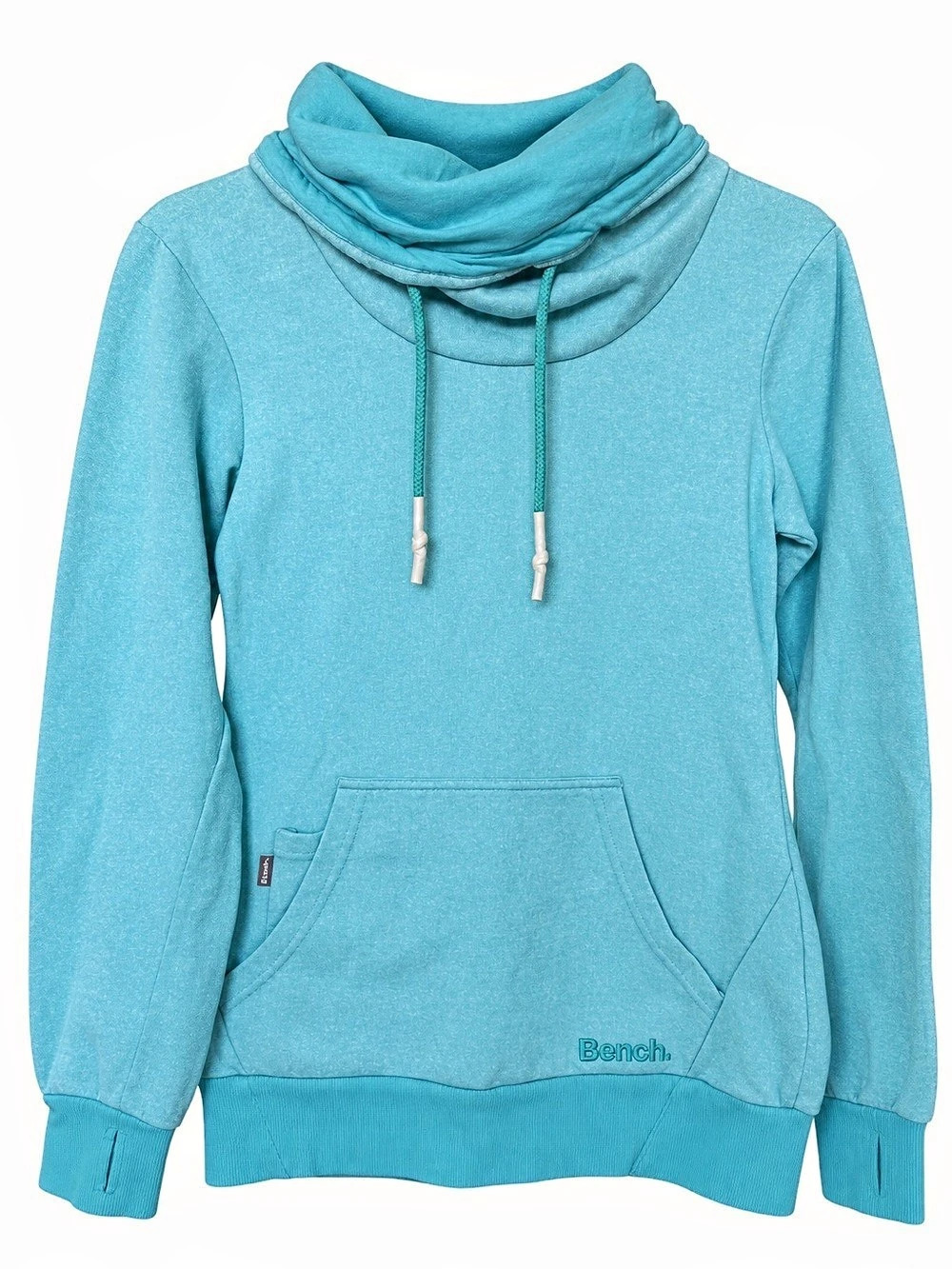 Bench XS Aqua Cowl Funnel Neck Pullover Hoodie Thumbholes